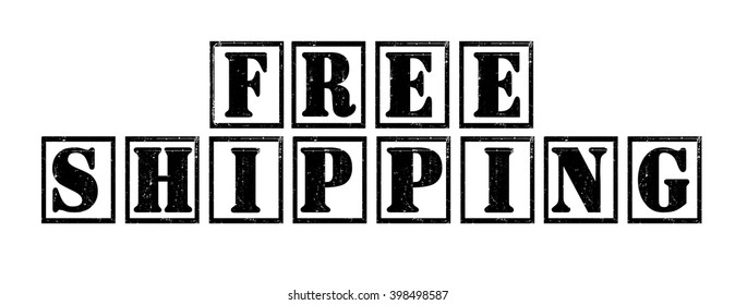 free shipping grunge tag, vector illustration