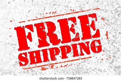 Free Shipping Headline. Trendy vector illustration