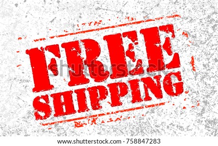 Free Shipping Headline. Trendy vector illustration