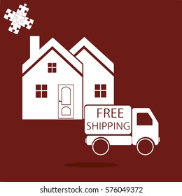 Free shipping icon.