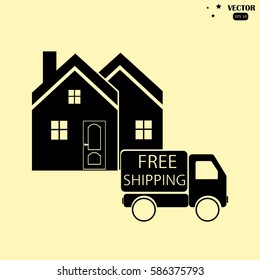 Free shipping icon.