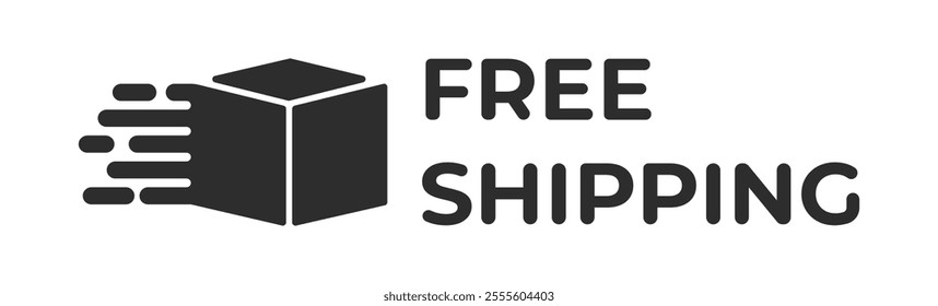 Free shipping icon. Box icons. Packaging boxes. Express shipping. Vector illustration