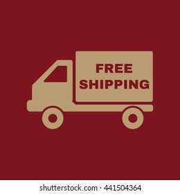 The free shipping icon. Delivery and transportation, transit symbol. Flat Vector illustration