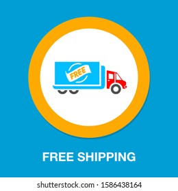 free shipping icon, delivery truck illustration isolated, delivery service sign - free delivery icon