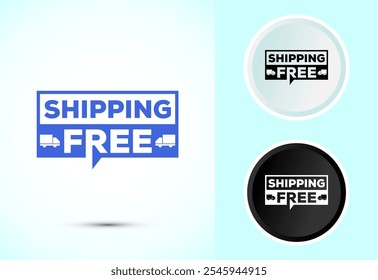 Free shipping icon design illustration, Free delivery icon