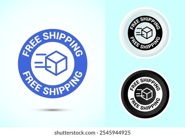 Free shipping icon design illustration, Free delivery icon