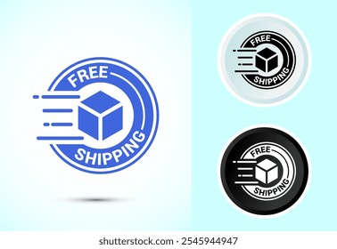 Free shipping icon design illustration, Free delivery icon