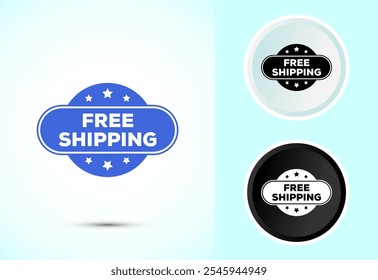 Free shipping icon design illustration, Free delivery icon