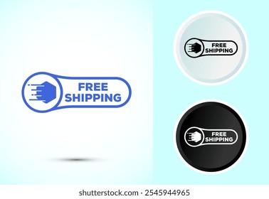 Free shipping icon design illustration, Free delivery icon