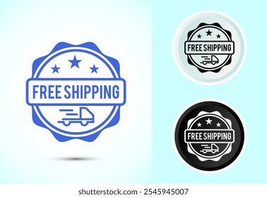 Free shipping icon design illustration, Free delivery icon