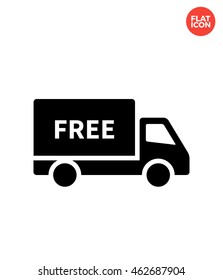 Free shipping Icon Flat Style Isolated Vector Illustration
