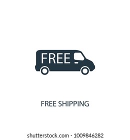 Free Shipping icon. Logo element illustration. Free Shipping symbol design from eCommerce collection. Simple Free Shipping concept. Can be used in web and mobile.