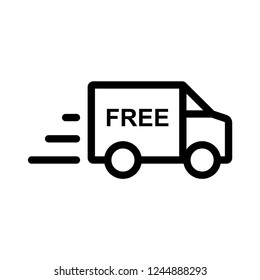 free shipping icon outline vector