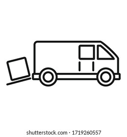 Free shipping icon. Outline free shipping vector icon for web design isolated on white background
