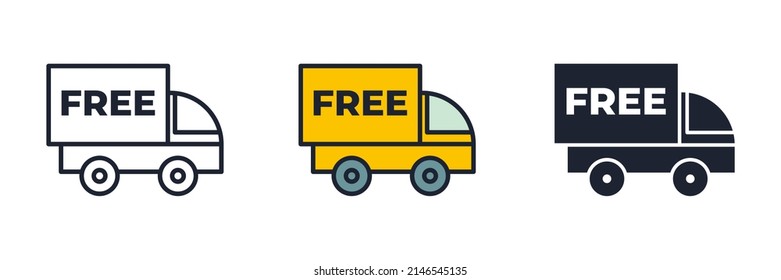 free shipping icon symbol template for graphic and web design collection logo vector illustration