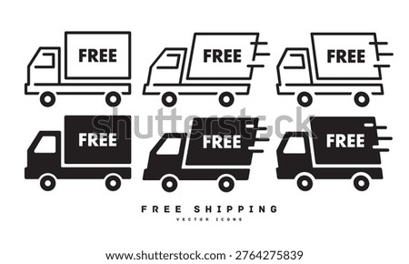 Free shipping icon FREE vector illustration