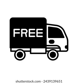 Free Shipping  icon in vector. Logotype
