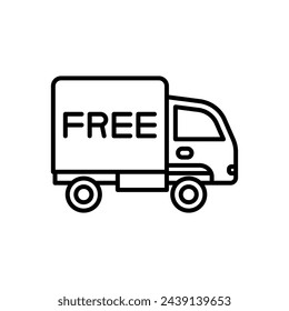 Free Shipping  icon in vector. Logotype
