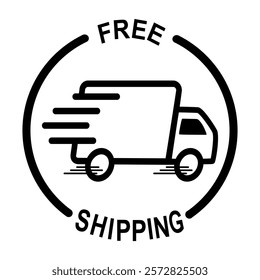 free shipping icon.free delivery icon.vector illustration design