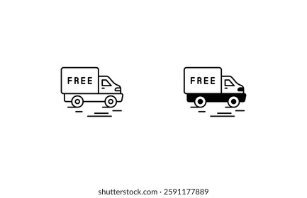 Free shipping icons set vector stock illustration