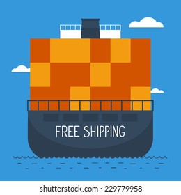 Free shipping illustration