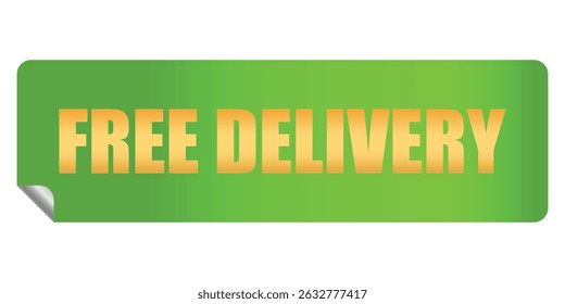 Free shipping label, sticker isolated on white background. Free delivery badge, free transportation concept. Vector illustration
