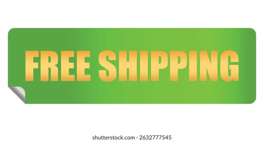 Free shipping label, sticker isolated on white background. Free delivery badge, free transportation concept. Vector illustration