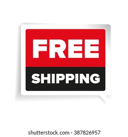 Free shipping label vector