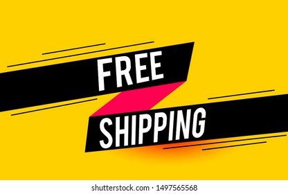 Free shipping label vector illustration