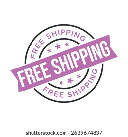 Free Shipping Letter Rubber Stamp Vector Design Template