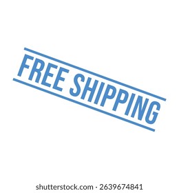 Free Shipping Letter Rubber Stamp Vector Design Template