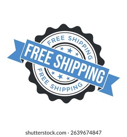 Free Shipping Letter Rubber Stamp Vector Design Template