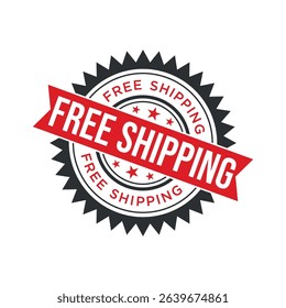 Free Shipping Letter Rubber Stamp Vector Design Template