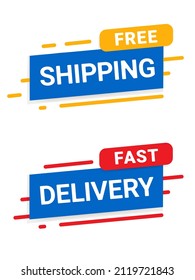 Free shipping logo icon. Free shipping order vector icon