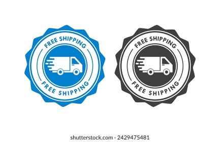 Free shipping logo template illustration