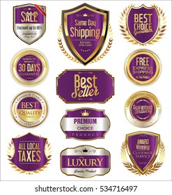 Free shipping and luxury golden labels collection 