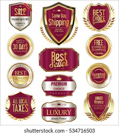 Free shipping and luxury golden labels collection 