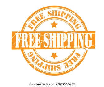 free shipping on a white, vector illustration