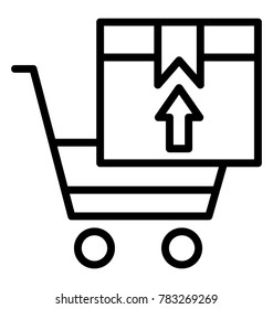 Free shipping or a package delivery, line vector icon