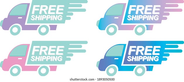 Free shipping pastel colour icon