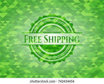 Free Shipping realistic green mosaic emblem