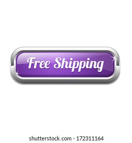 Free Shipping Rectangular Shiny Button