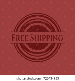 Free Shipping red emblem
