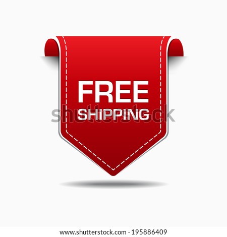 free shipping red label icon vector stock vector royalty free red label shipping