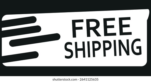  free shipping red label or price tag vector illustrastion on white background