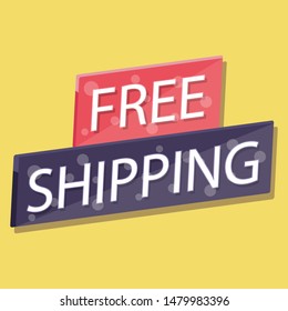 Free shipping retail promotion badge