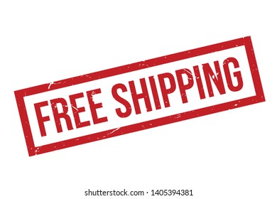 Free shipping rubber stamp. Red Free shipping rubber grunge stamp vector illustration - Vector