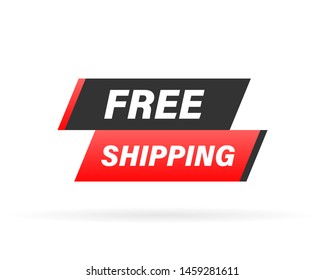 Free shipping rubber stamp. Red Free shipping rubber grunge stamp vector illustration.