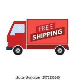 Free shipping service logo badge. Free delivery order icon. Editable vector illustration EPS 10