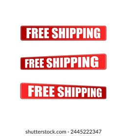 free shipping sign or stickers set